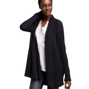 Vince Black Rib Wool Blend Cardigan Sweater Size XS - Retail $458